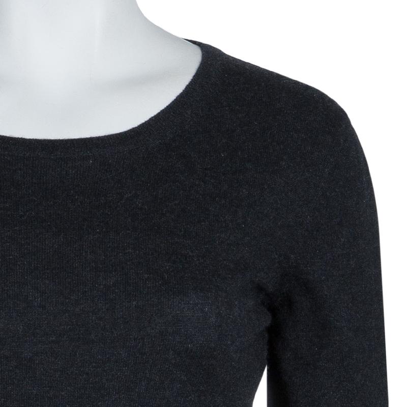 Chanel Grey Cashmere Sweater M 6