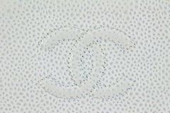 Chanel Grey Caviar Leather Timeless CC Key Pouch Change Purse 79ca727s