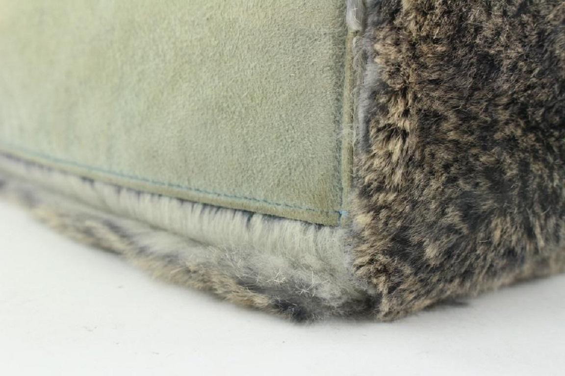Chanel Grey CC Logo Rabbit Fur Tote bag with Pouch 227ccs211 4