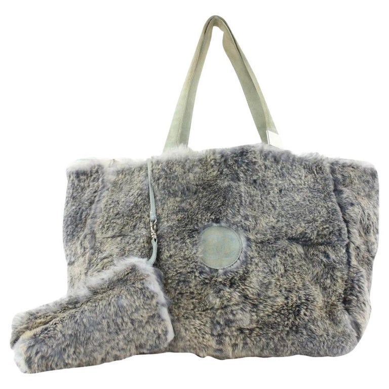 Chanel Grey CC Logo Rabbit Fur Tote bag with Pouch 227ccs211 – Bagriculture