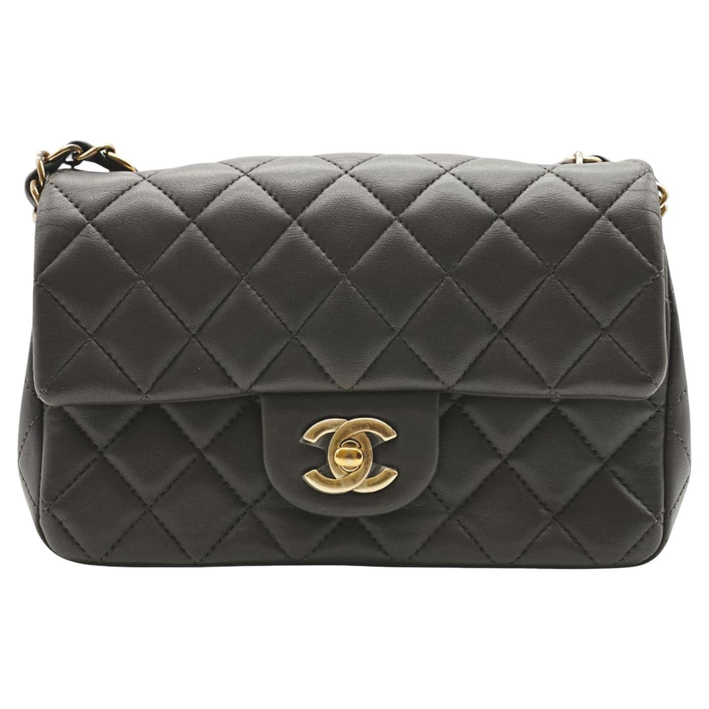 Chanel Grey Classic Flap Mini - '20s For Sale at 1stDibs