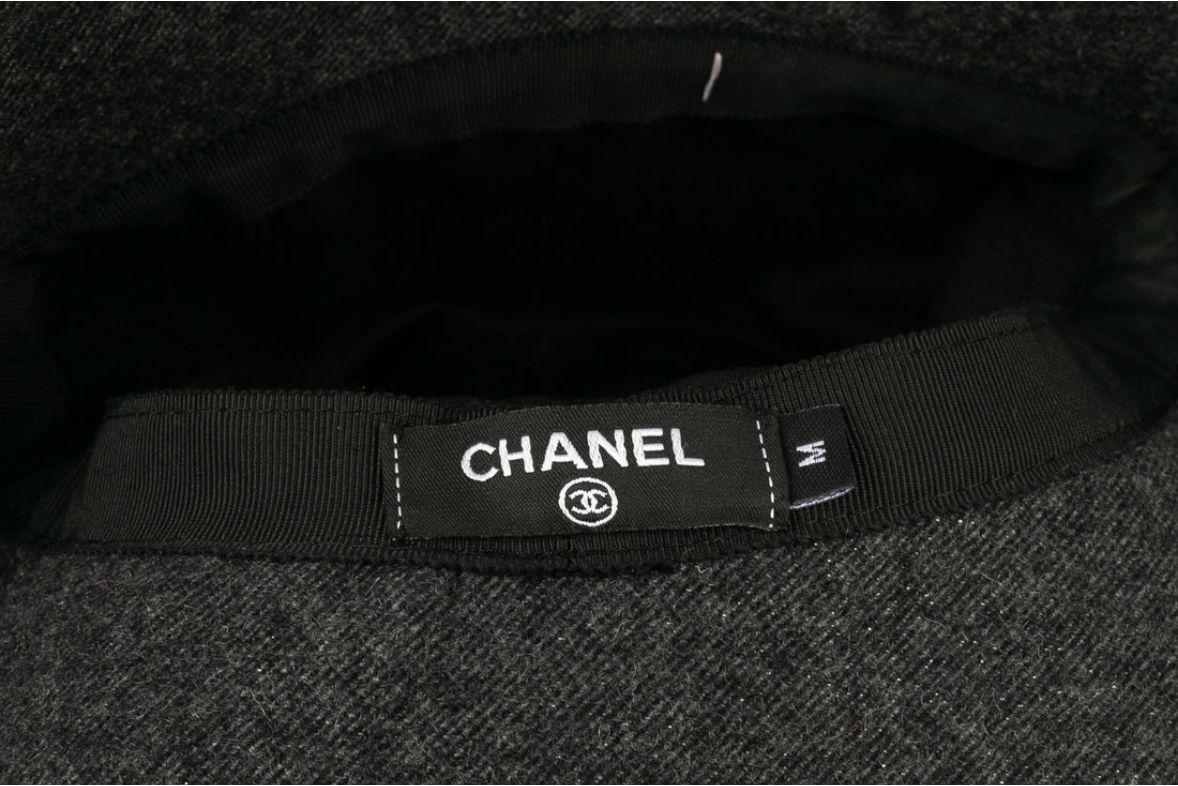 Chanel Grey Cotton Hat 4