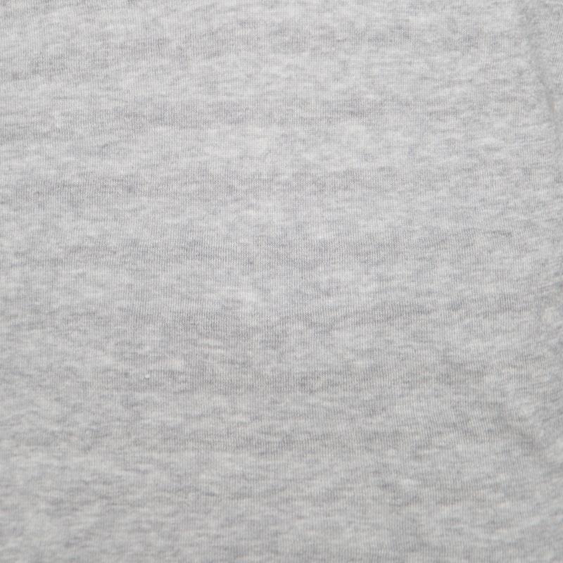 Chanel Grey Cotton Knit V-Neck Sweater M 1