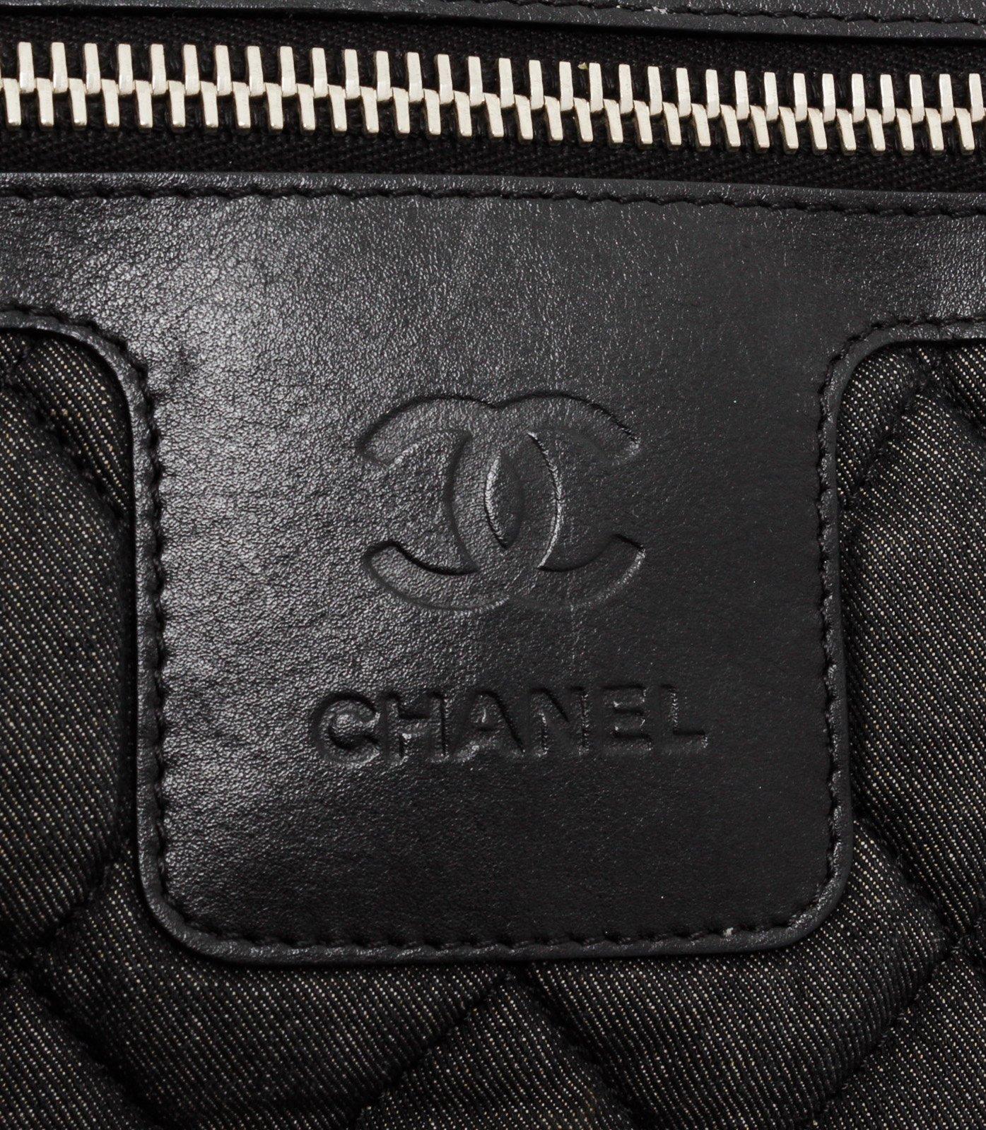 Black Chanel Grey Denim Coco Cocoon Messenger Bag