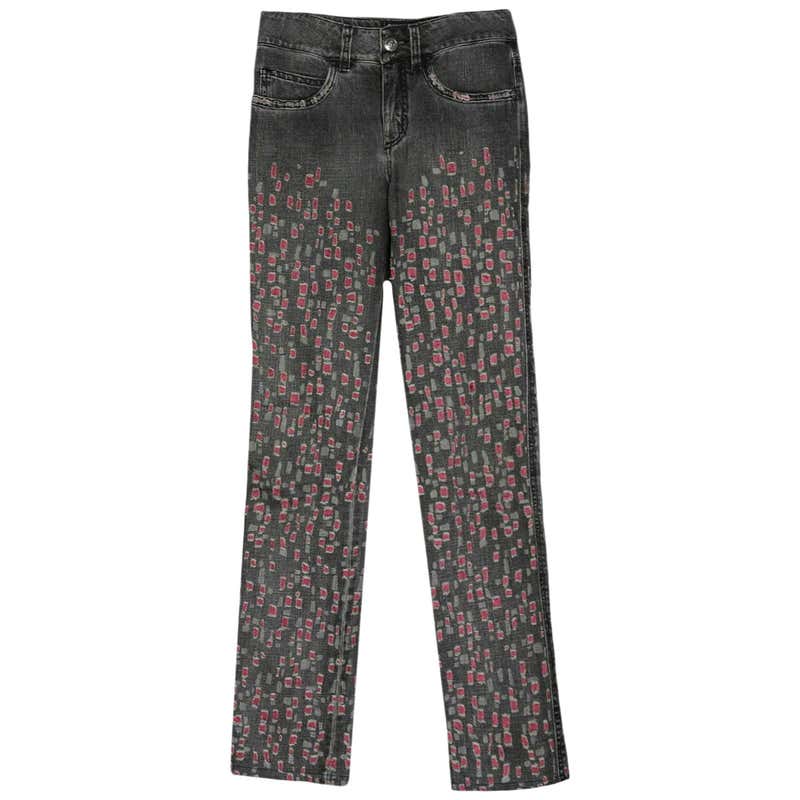 CHANEL Navy Cashmere Drawstring Jogger Pants sz 38 at 1stdibs