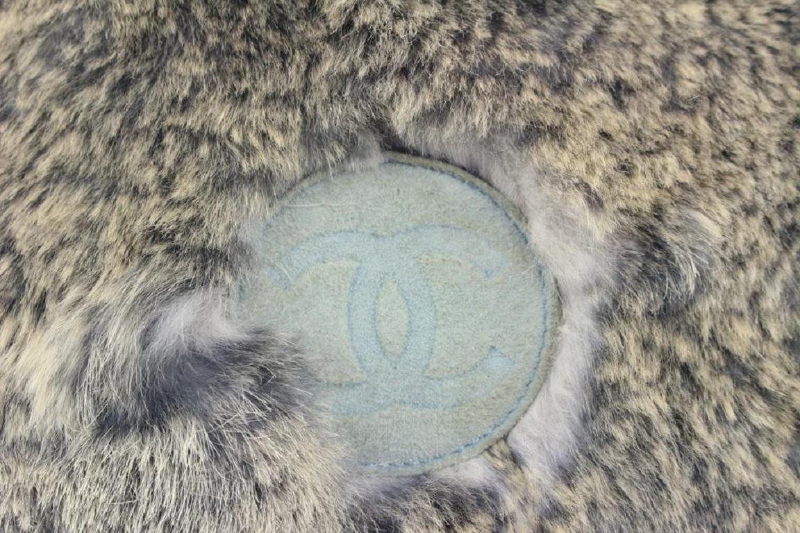 Chanel Grey Fur Rabbit Lapin Tote Bag 1014c22 For Sale 5