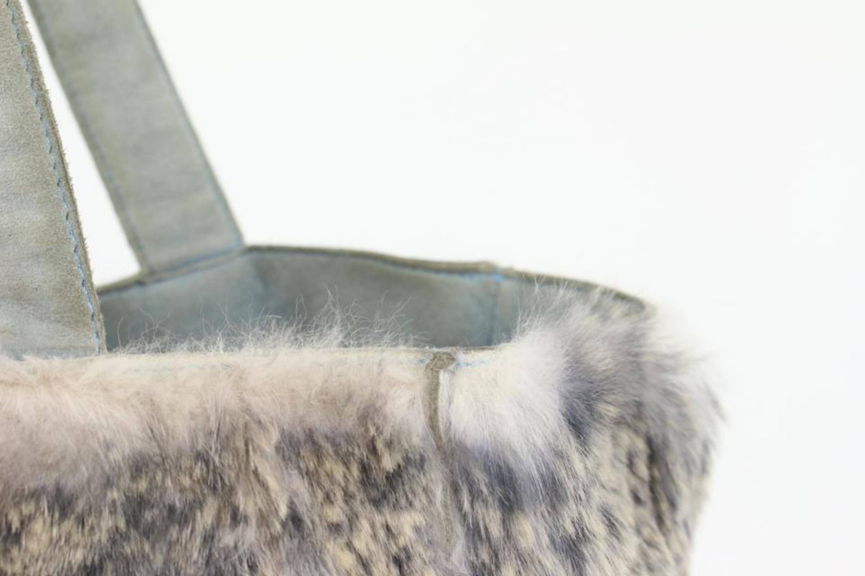 Gray Chanel Grey Fur Rabbit Lapin Tote Bag 1014c22 For Sale