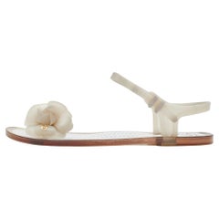 Chanel Camellia Jelly Sandals - 2 For Sale on 1stDibs