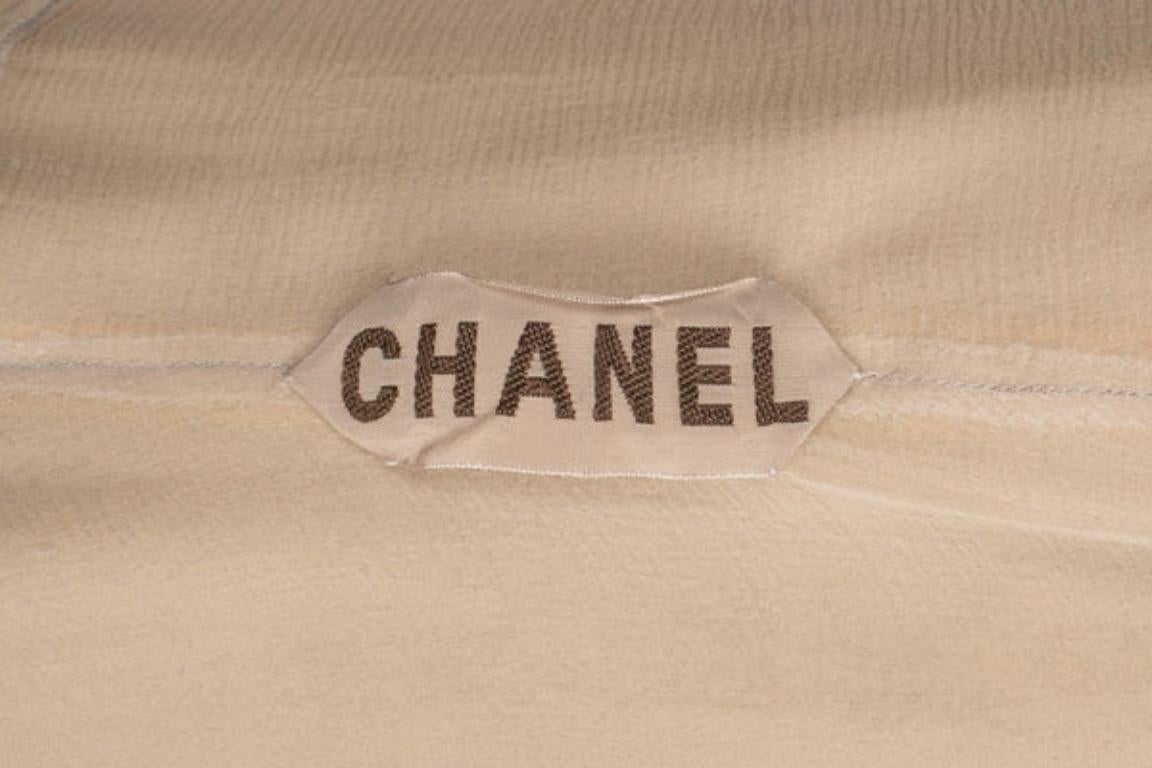 Chanel Grey Lace Long-sleeve Dress Haute Couture, 1996 8