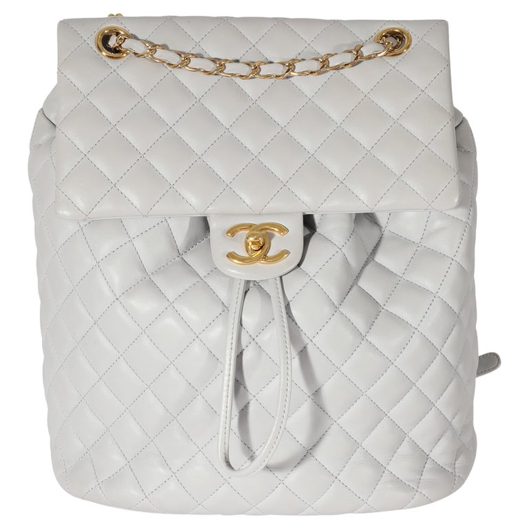 Chanel Grey Lambskin Large Urban Spirit Backpack For Sale at 1stDibs