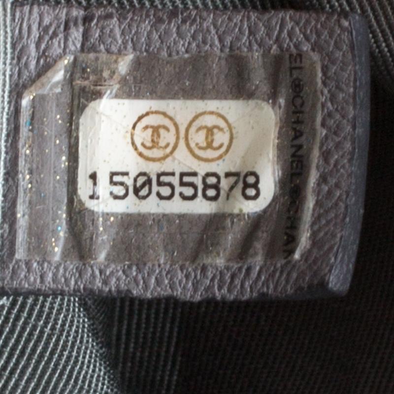 Chanel Grey Leather Wild Stitch Shoulder Bag 5