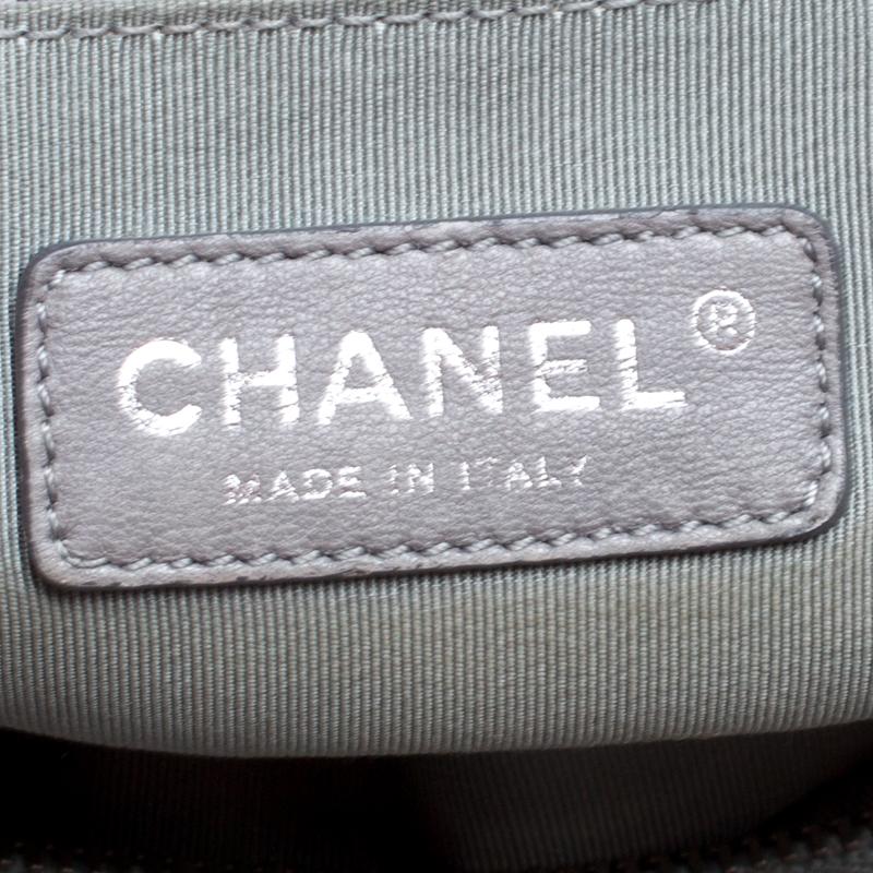 Chanel Grey Leather Wild Stitch Shoulder Bag 2