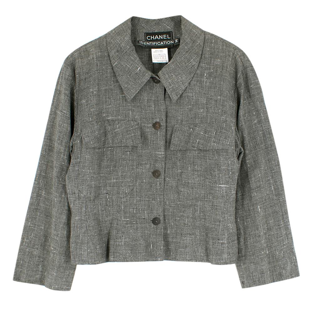 grey short jacket