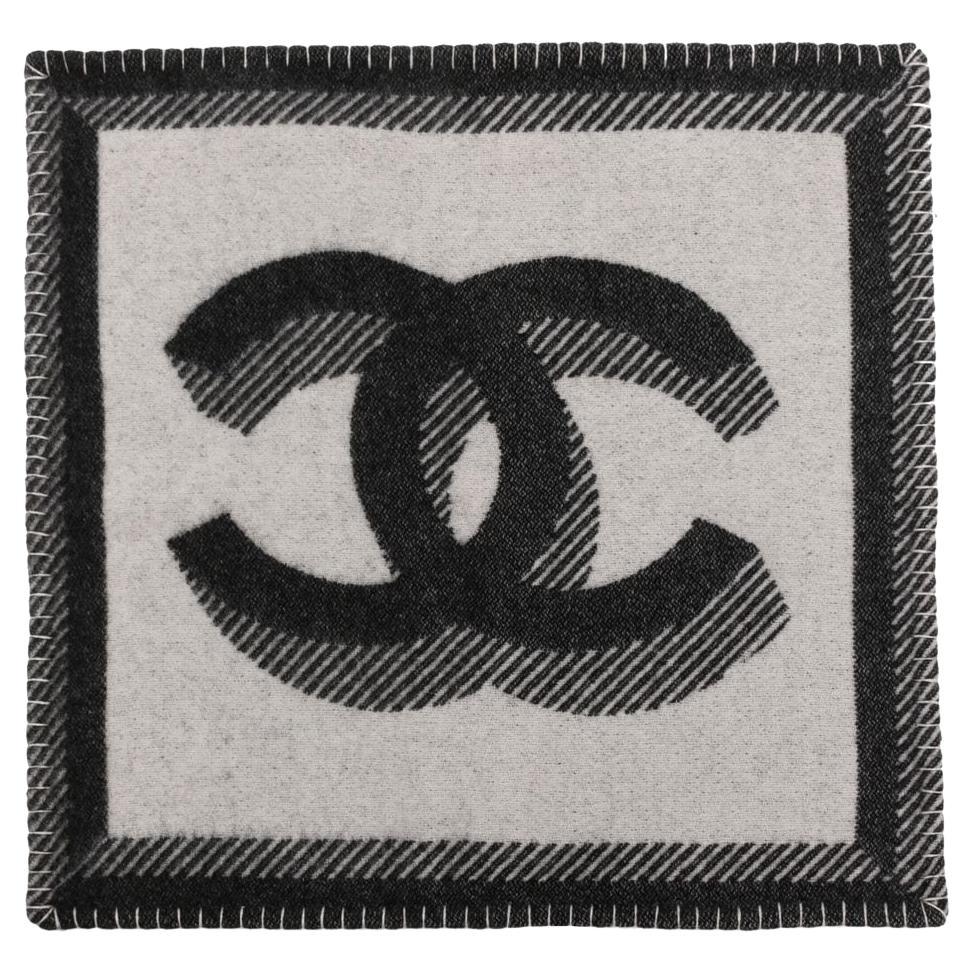 Chanel Grey Logo Cushion Case