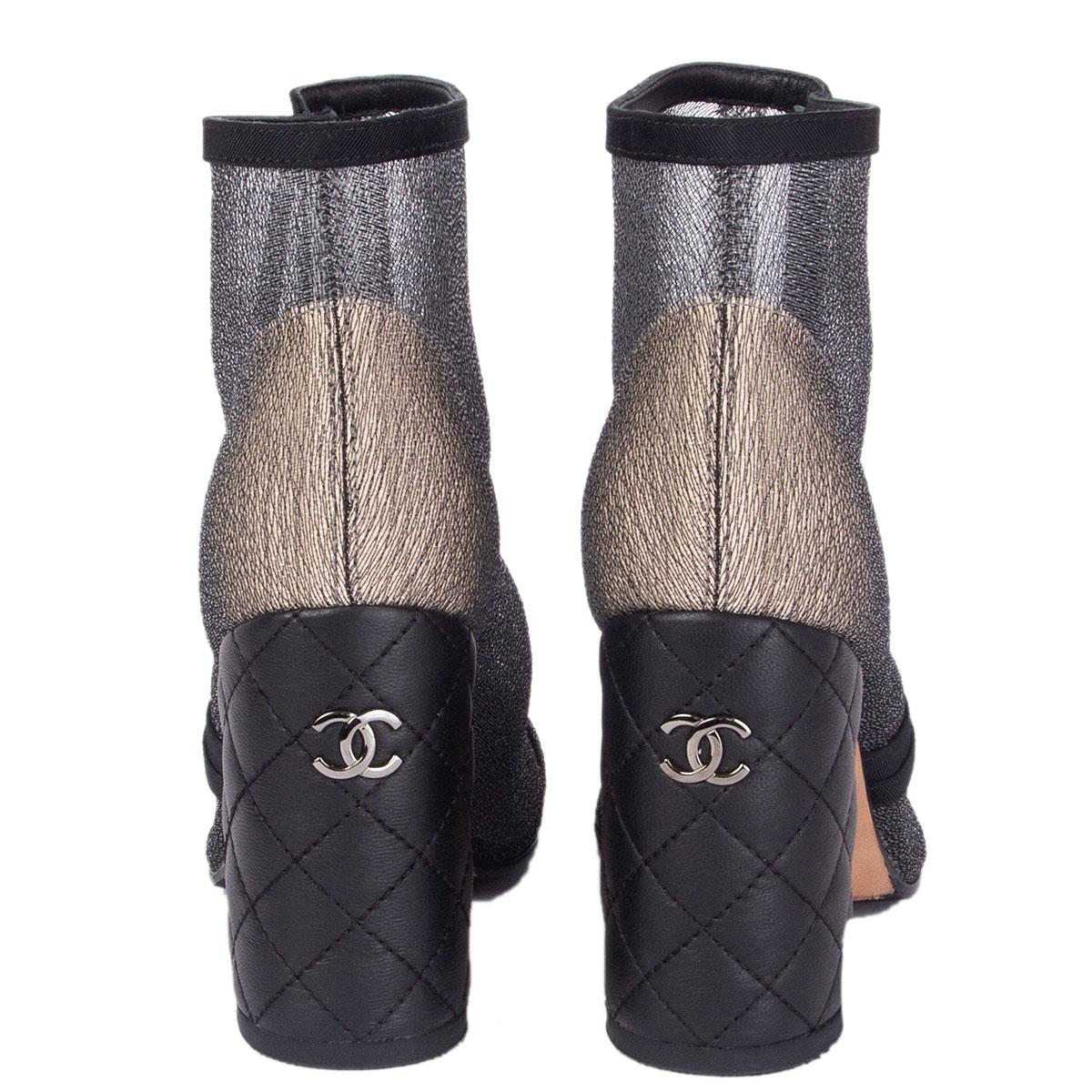 chanel mesh pant boots