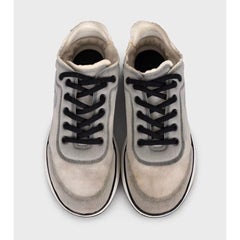 Chanel Grey Mesh Textile Sneakers - Size 39