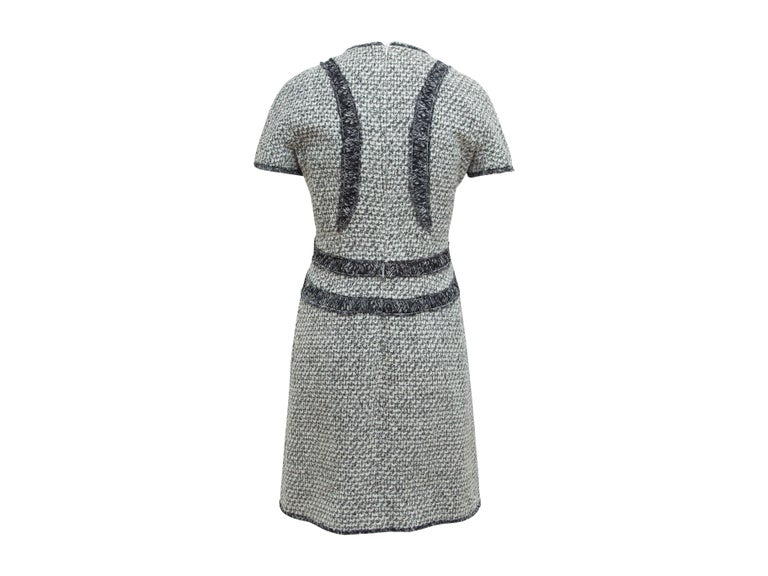 Chanel Grey and Multicolor Tweed Short Sleeve Dress at 1stDibs