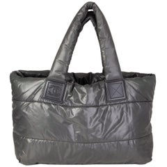 Chanel grey nylon COCO COCOON MEDIUM TOTE Shoulder Bag