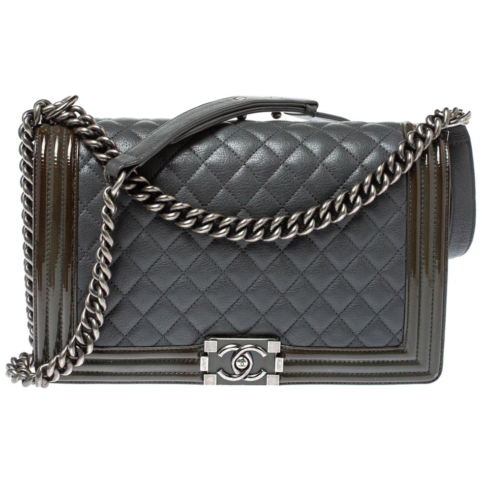 Chanel Green Boy Bag - 10 For Sale on 1stDibs | chanel boy bag ...