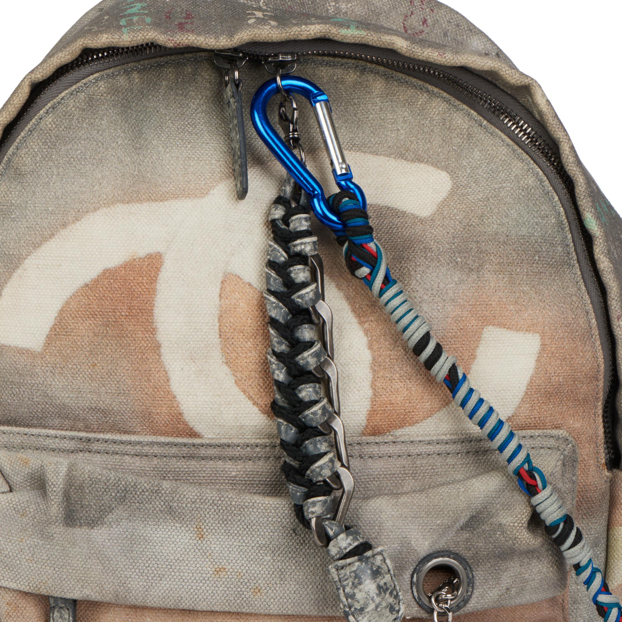 chanel graffiti backpack