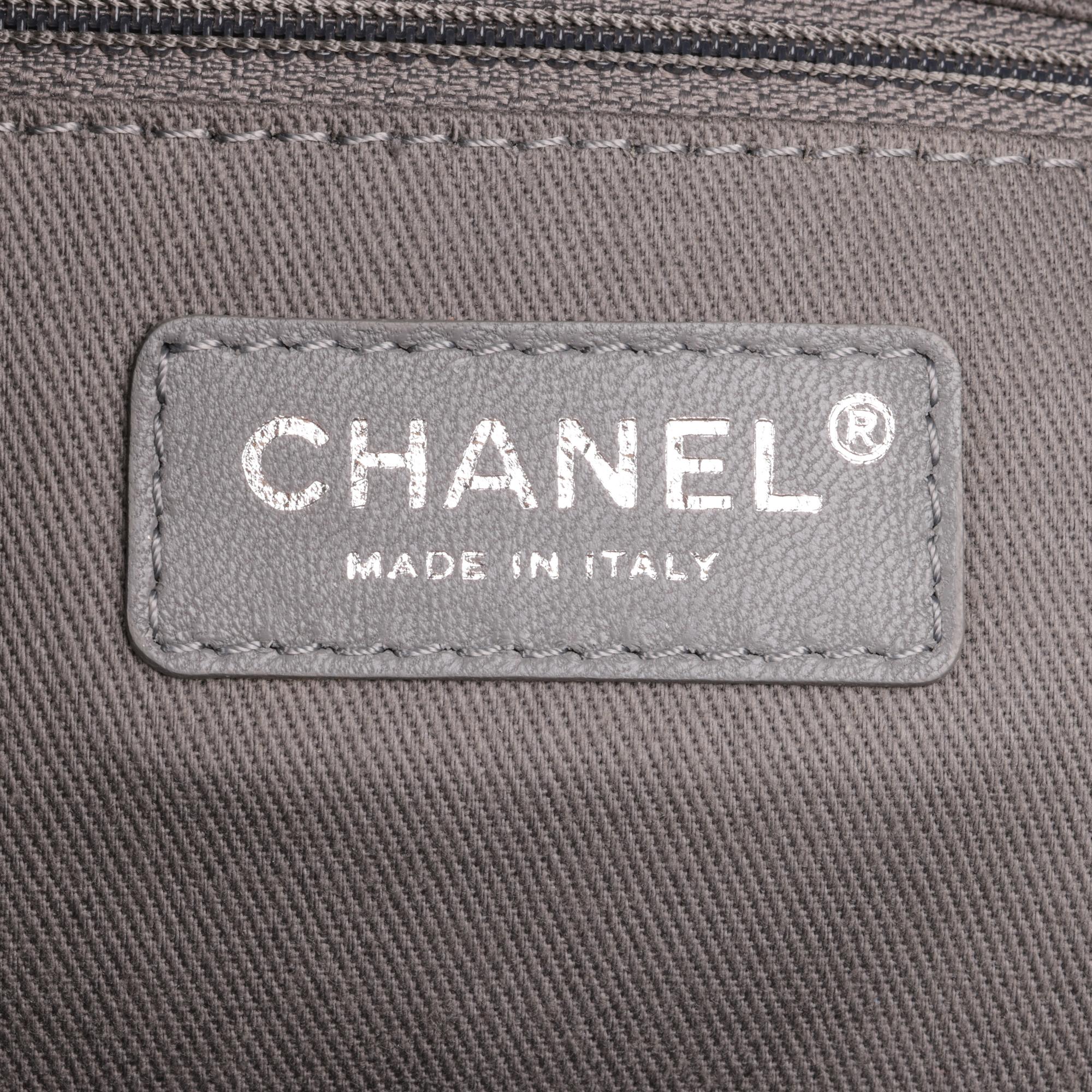 Chanel Grey Painted Canvas Medium Graffiti Backpack 2