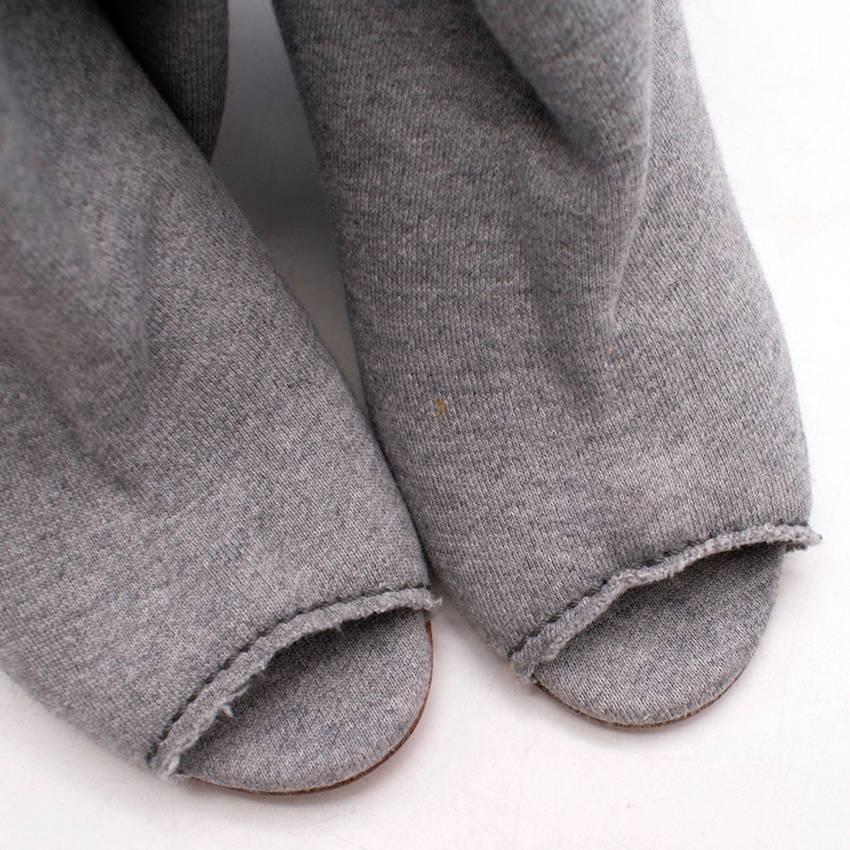 Women's or Men's Chanel Grey Peep toe Wedge Boots 39