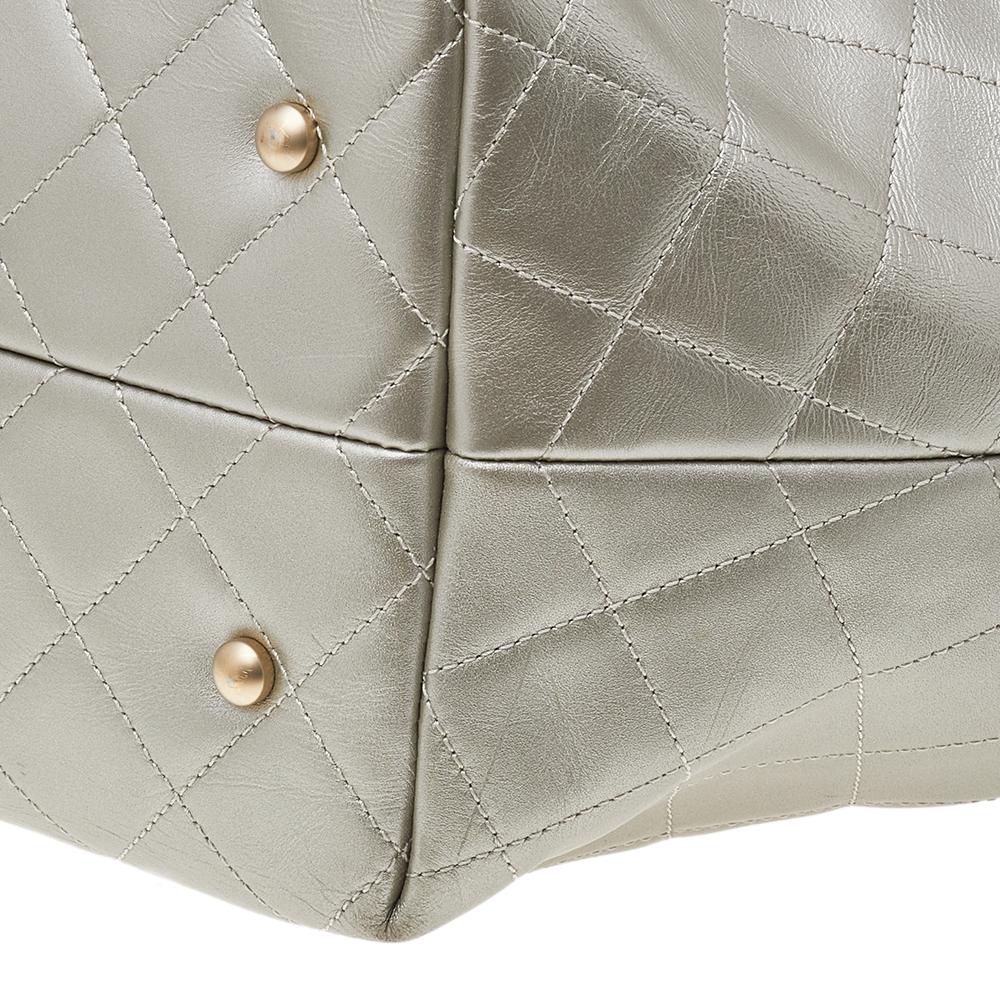 Chanel Grey Perforated Leather Up In The Air Tote 3