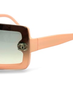 Chanel grey/pink tined lenses baby pink rectangle sunglasses