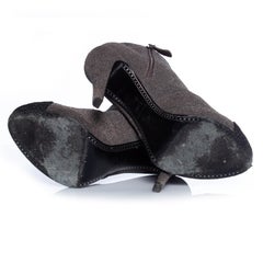 Chanel, Grey platform glitter boots