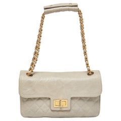 Chanel Grey Quilted Caviar Leather Reissue Flap Shoulder Bag