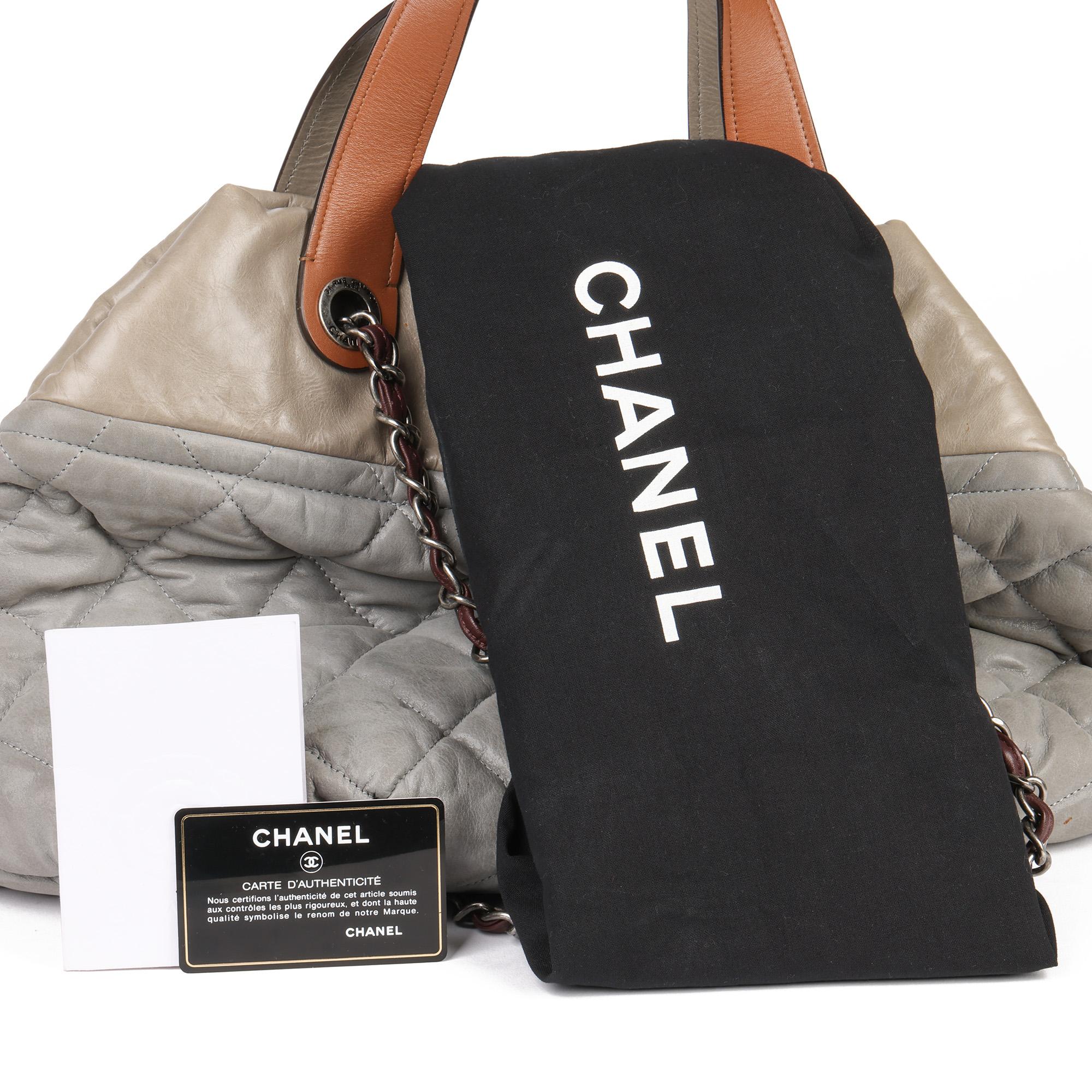 Chanel Grey Quilted Iridescent Calfskin Large In-The-Mix 5