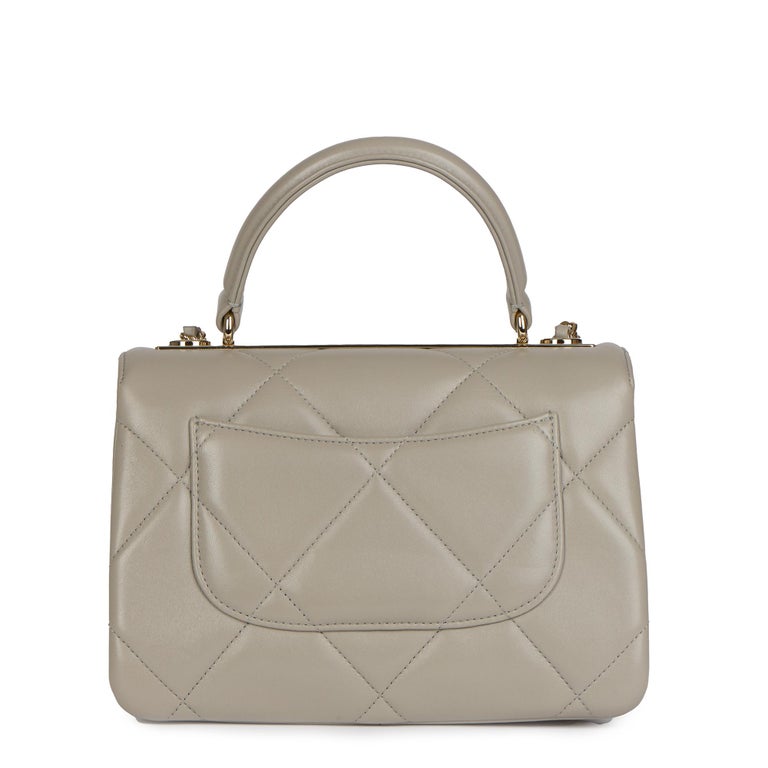 CHANEL Grey Quilted Lambskin Leather Small Trendy CC Top Handle Flap Bag at  1stDibs  chanel trendy cc grey, chanel cc flap bag with top handle, grey  chanel top handle bag