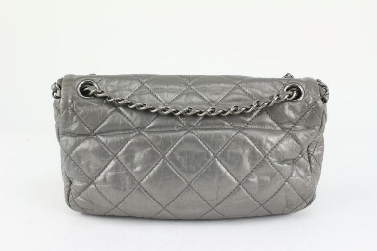 CHANEL CC Chain Around Flap Quilted Leather Crossbody Bag Black