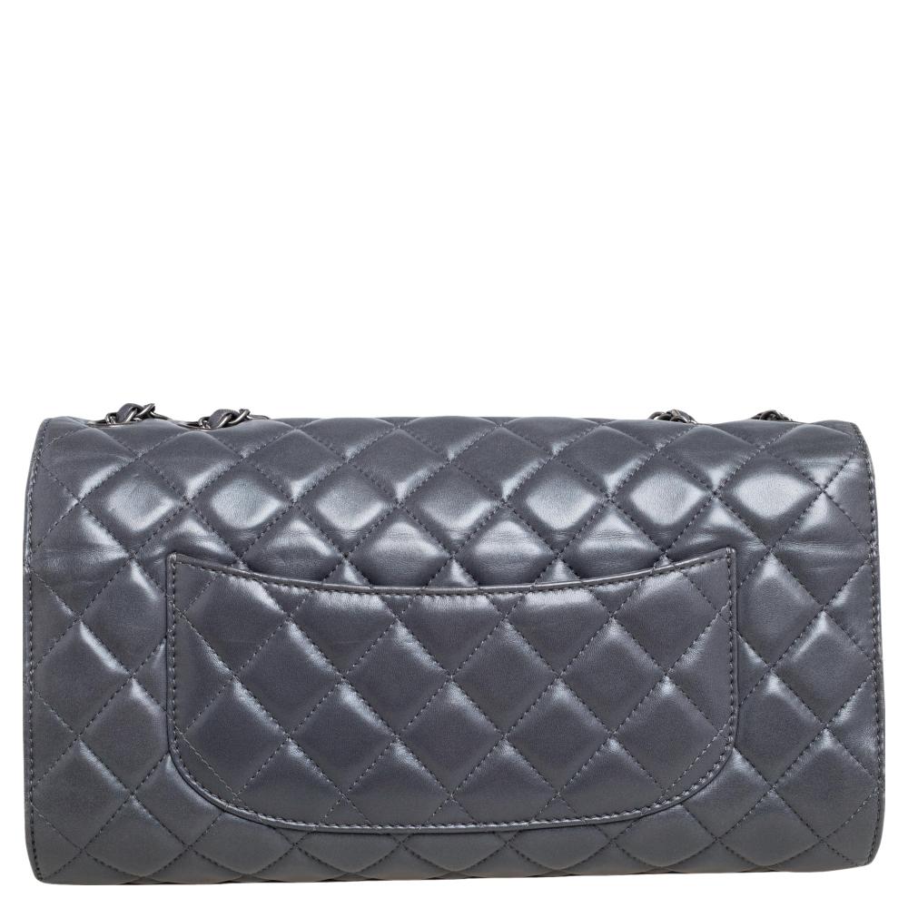 This special creation is for all Chanel collectors and lovers alike. Designed to last, this magnificent bag delivers more than expected. It has been beautifully crafted using grey leather and designed with details like the CC turn lock and the