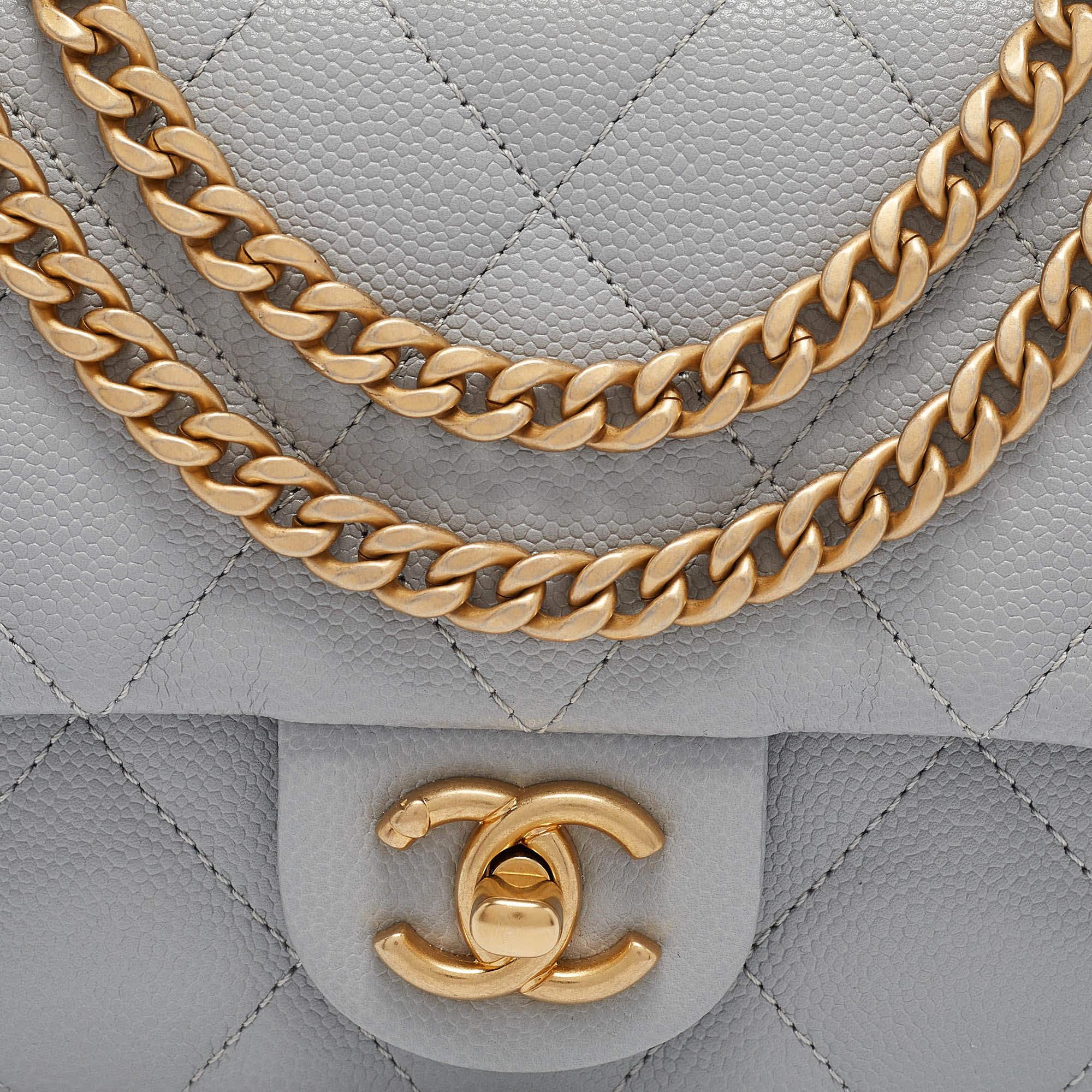 Women's Chanel Grey Quilted Leather Mini Sweetheart Flap Bag For Sale