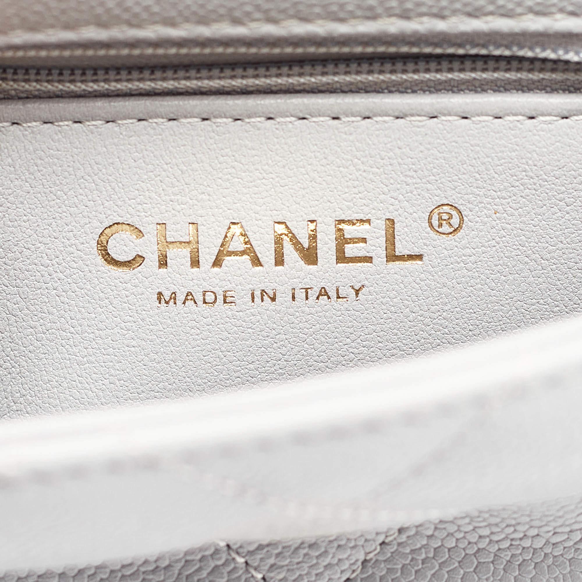 Chanel Grey Quilted Leather Mini Sweetheart Flap Bag For Sale 3