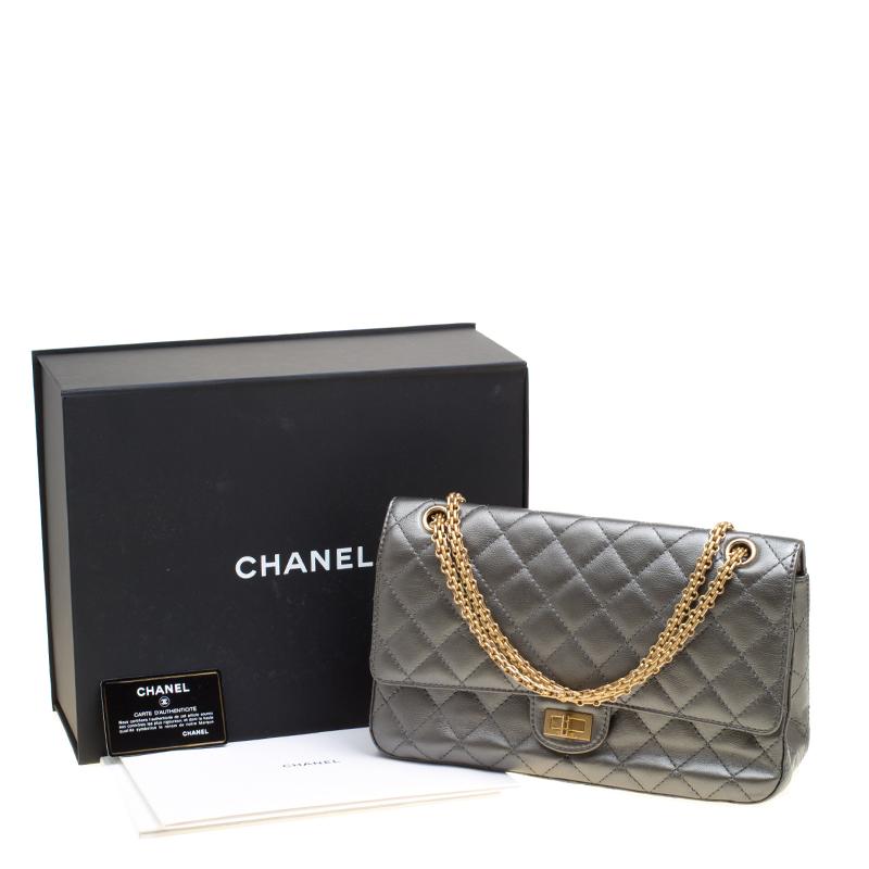 Chanel Grey Quilted Leather Reissue 2.55 Classic 226 Flap Bag 7