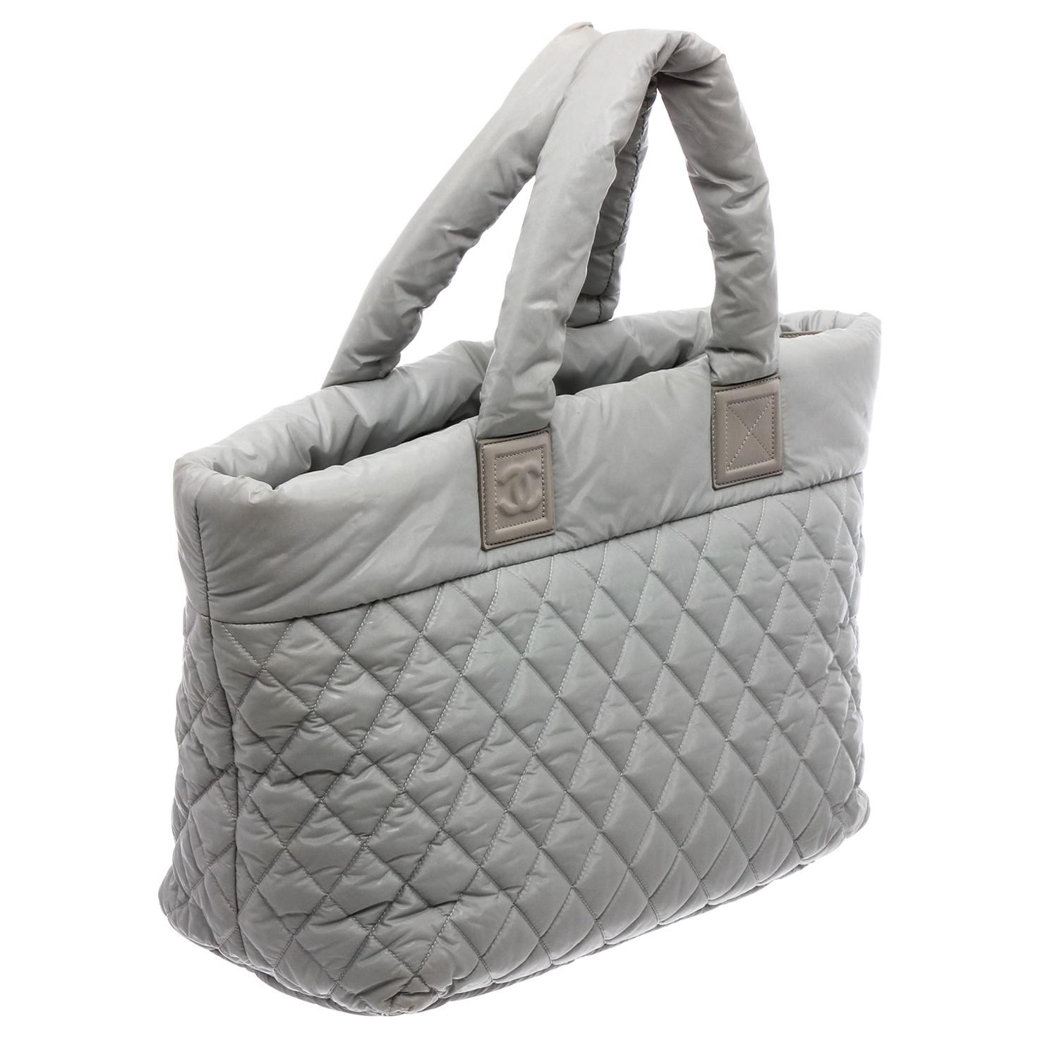 Chanel Grey XXL Deauville Tote at 1stDibs