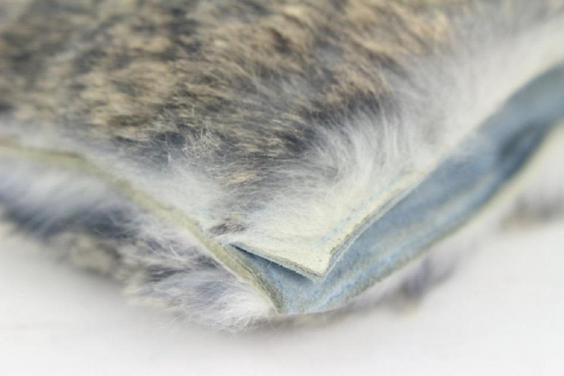 Chanel Grey Rabbit Lapin Fur Pochette 1014c21 For Sale 3
