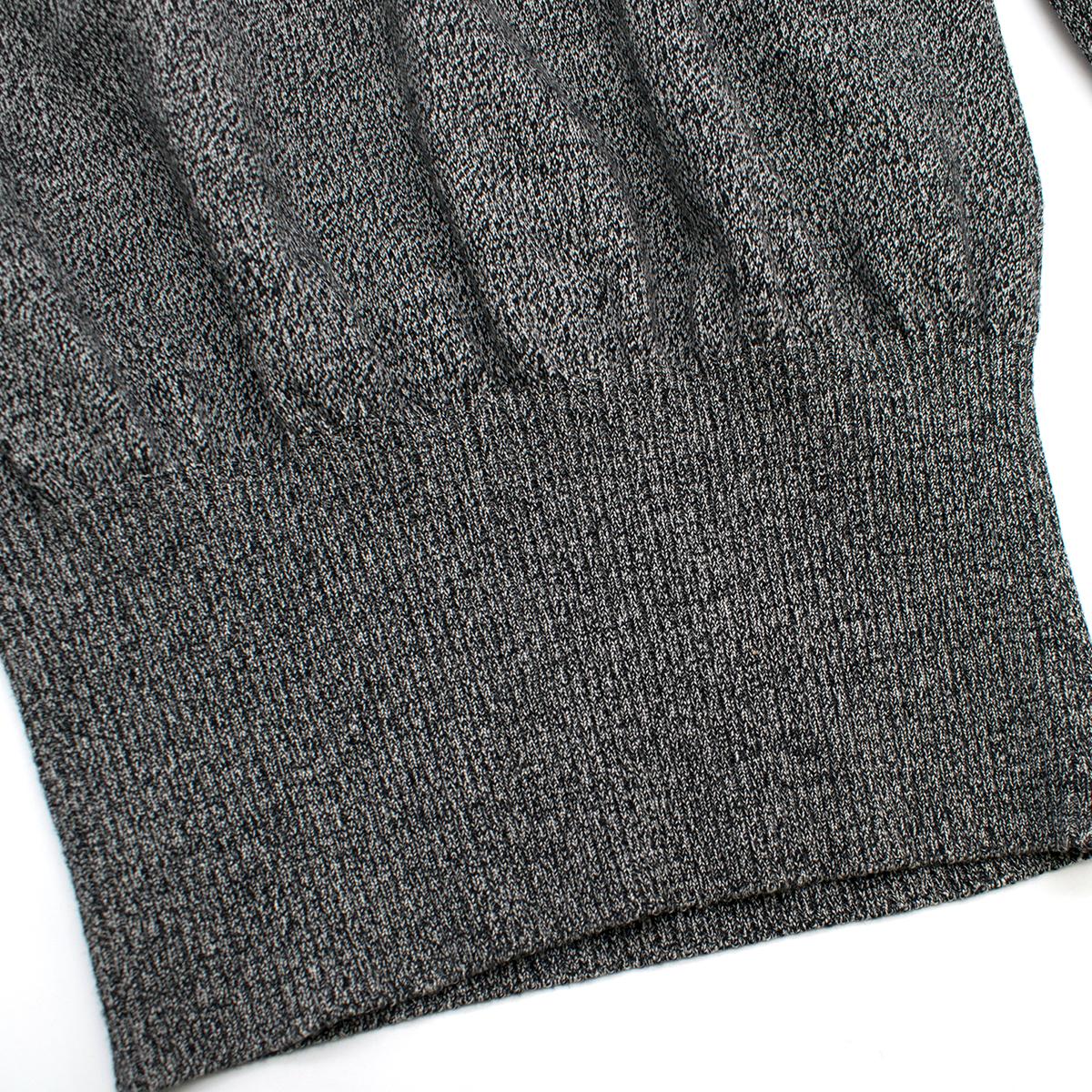 Chanel Grey Ribbed-Waist Wool-Knit Dress US 12 4