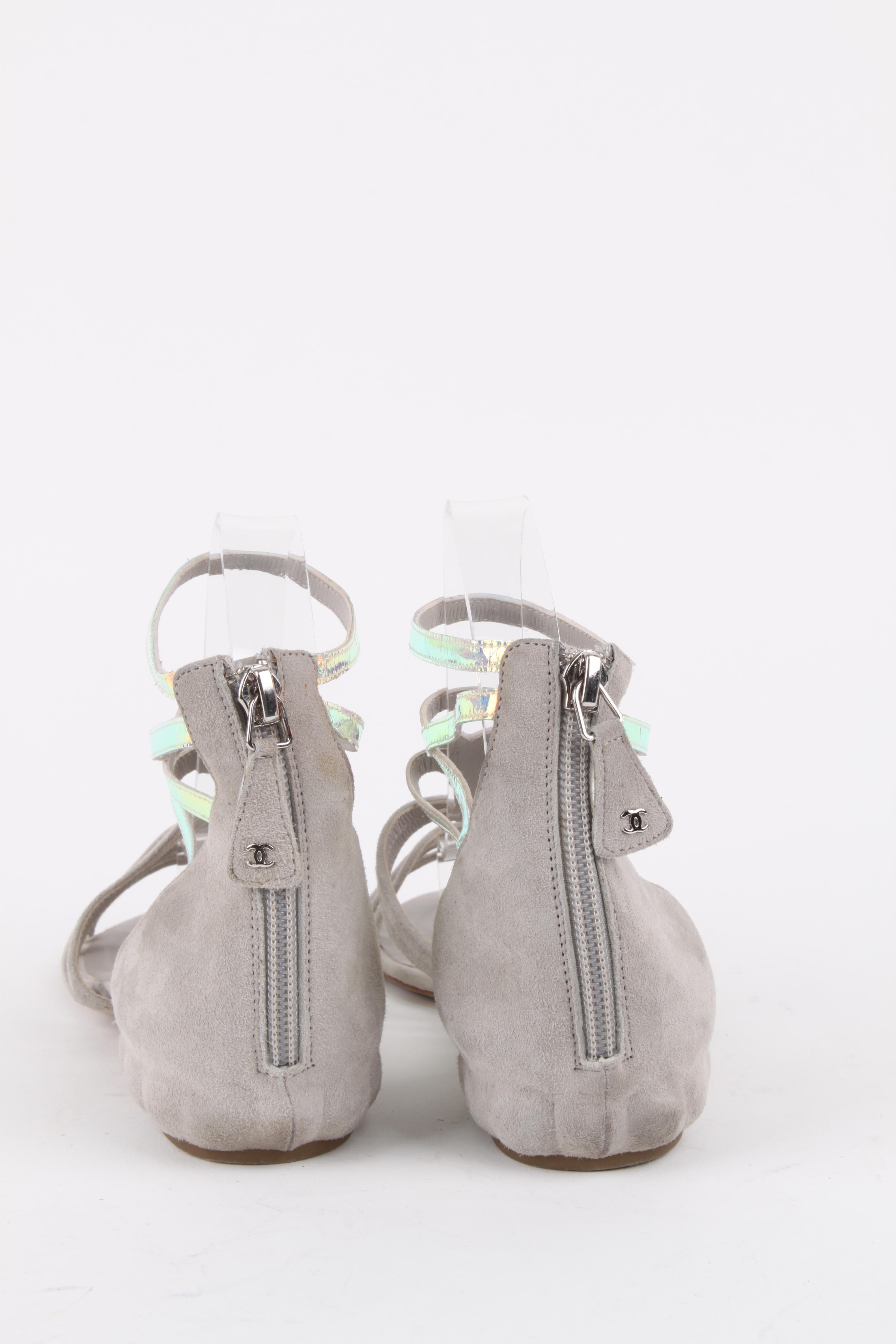 chanel iridescent sandals