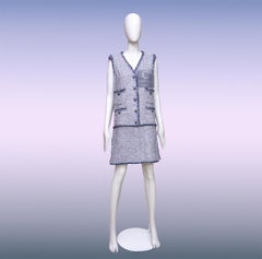 Chanel 9K$ Iconic Contemporary Art Tweed Dress 40 FR