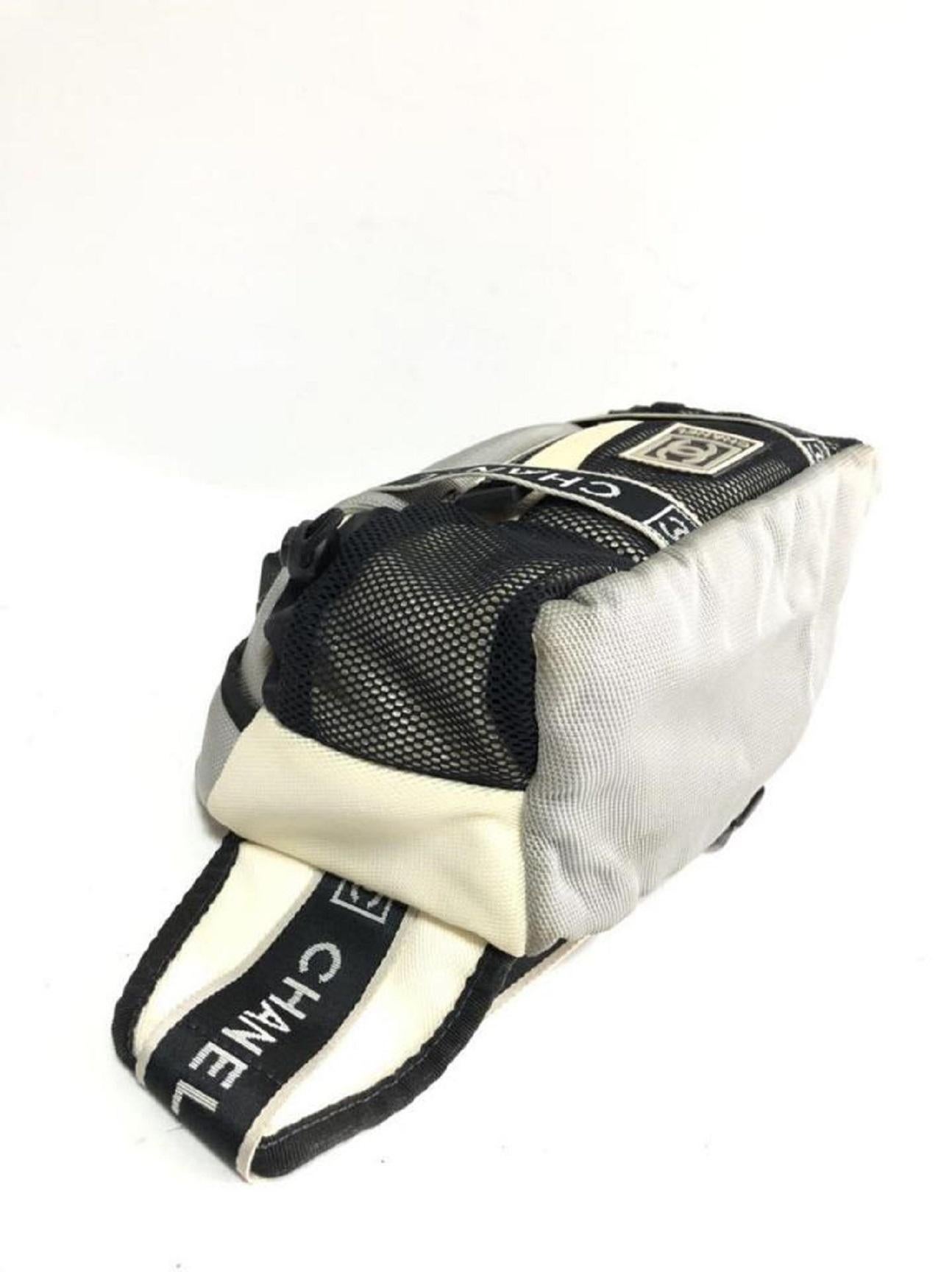 Women's Chanel Grey Sports Line CC Waist Bag Belt Pouch Fanny Pack 240171
