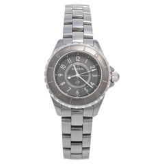 Chanel Grey Titanium Ceramic J12 H2978 Women's Wristwatch 33 mm