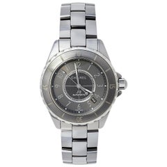 Chanel Grey Titanium & Ceramic J12 H2979 Automatic Women's Wristwatch 38 mm