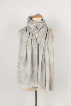 Chanel Grey-tone Cashmere Large Stole