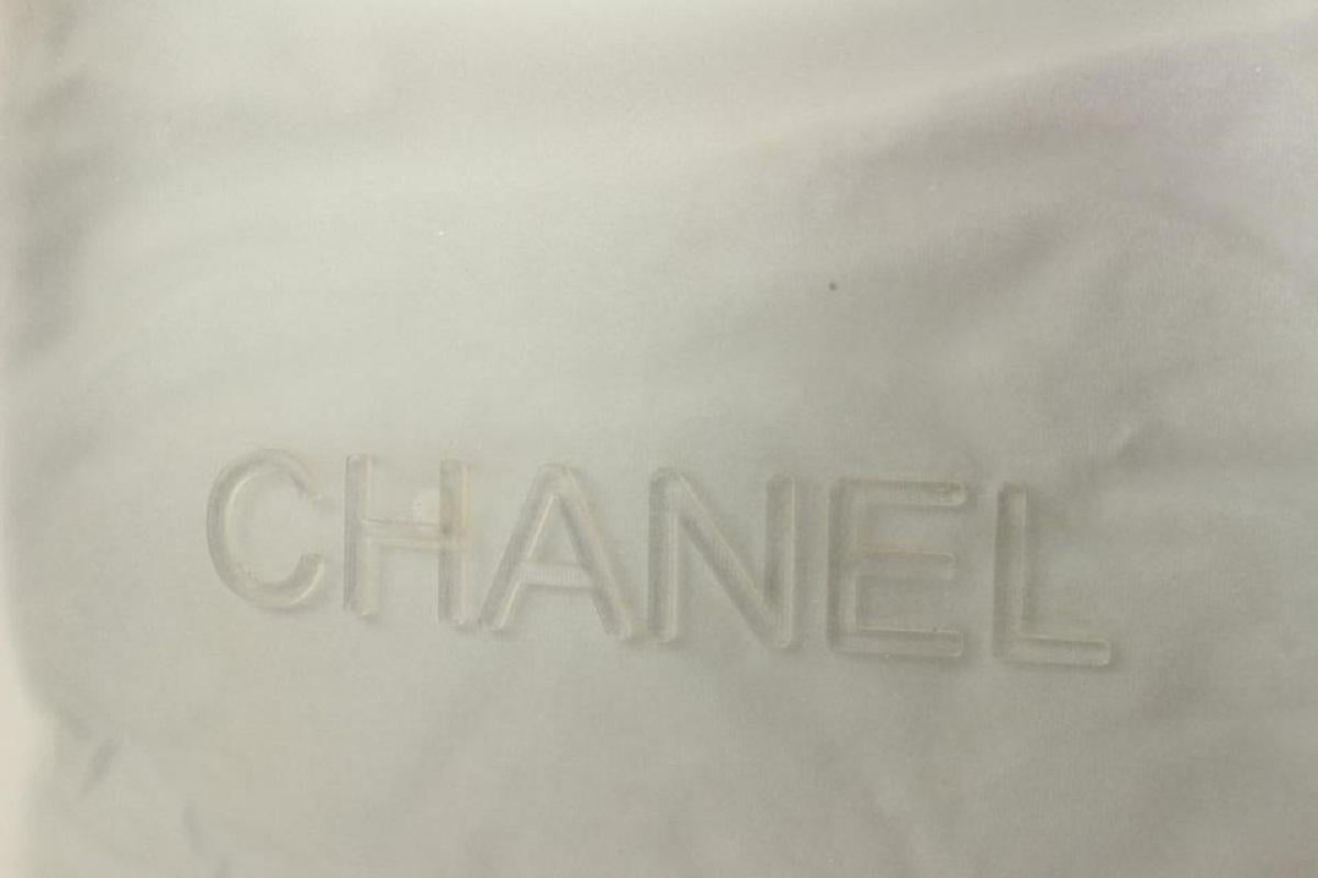 Chanel Grey Translucent Rubber Logo Jelly Tote Bag 927ca44 For Sale 4