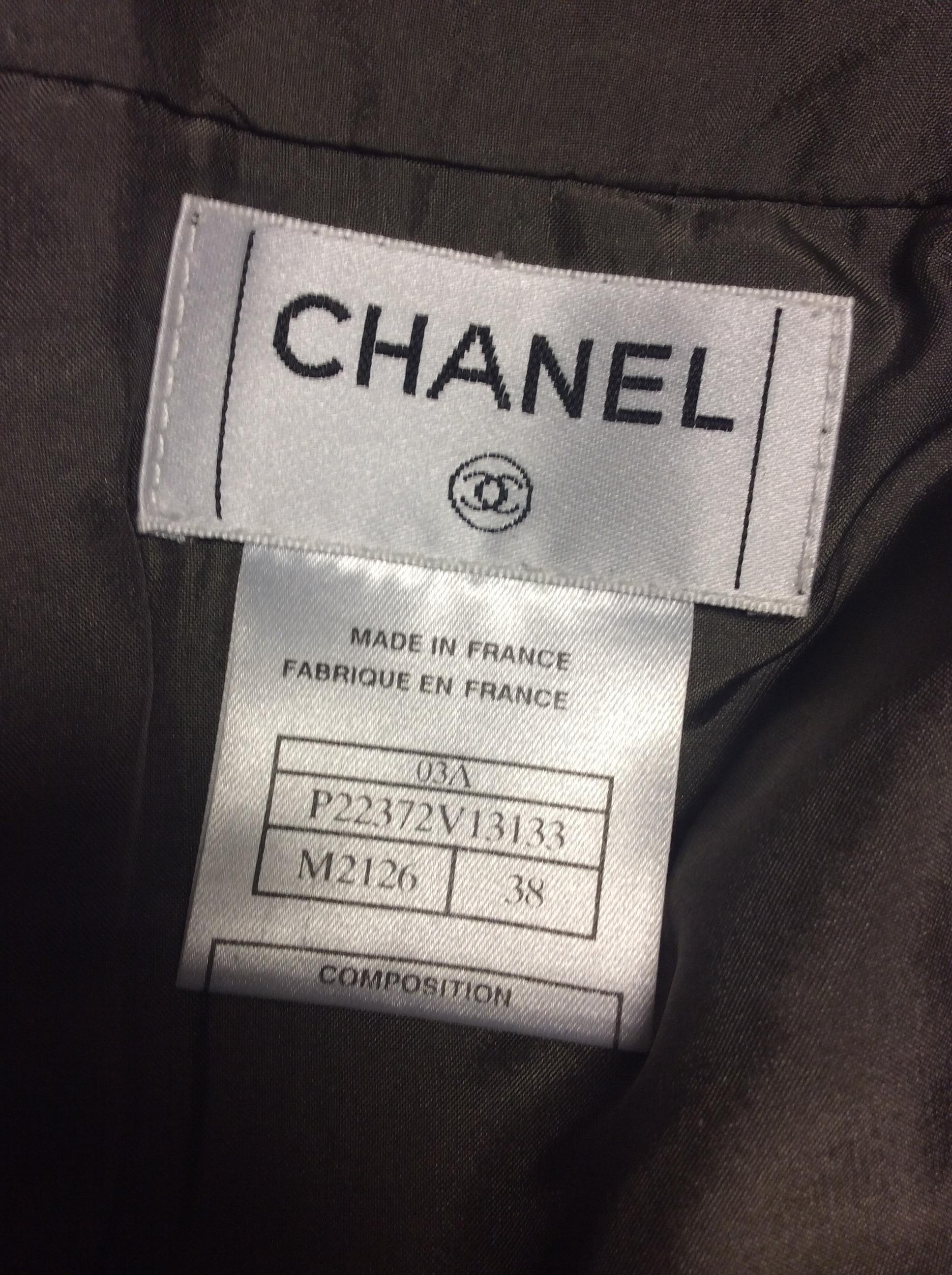Chanel Grey Tweed Two Piece Skirt Suit 4