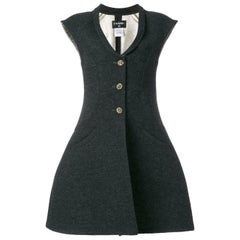 Chanel Grey Vest-Overcoat Dress, 2000s