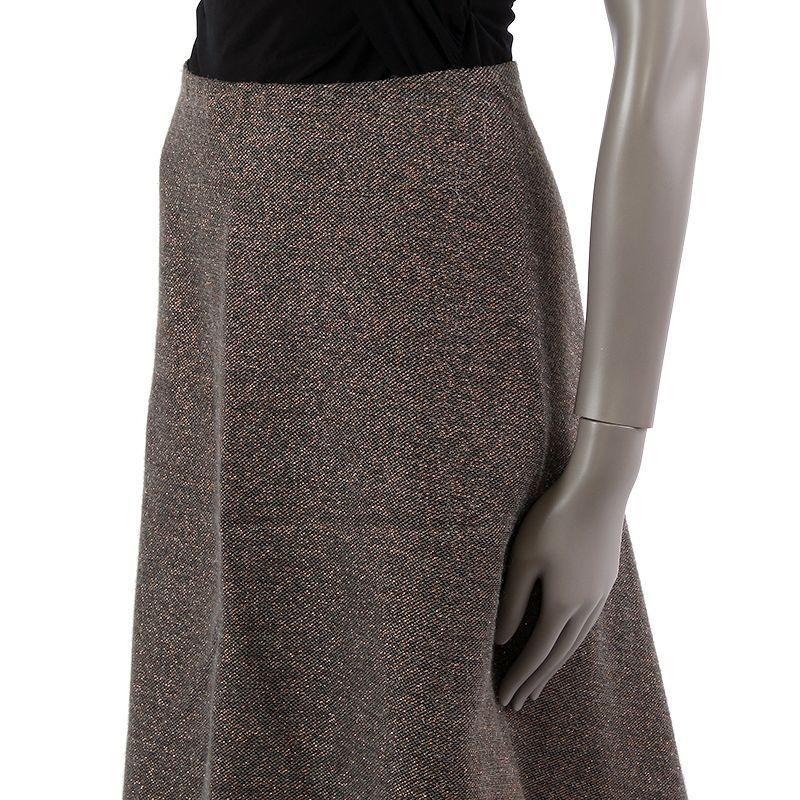 grey wool a line skirt